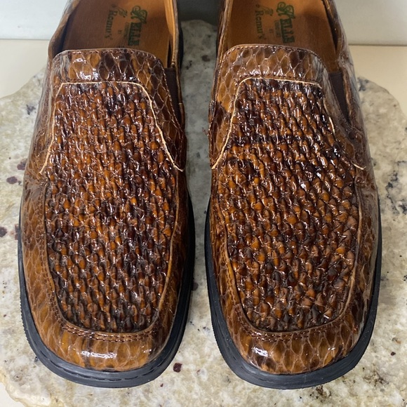 HELLE Comfort by Romu’s Leather Croc Embossed SlipOn Loafer-Sz 42 (US 11-11.5) - Picture 4 of 14